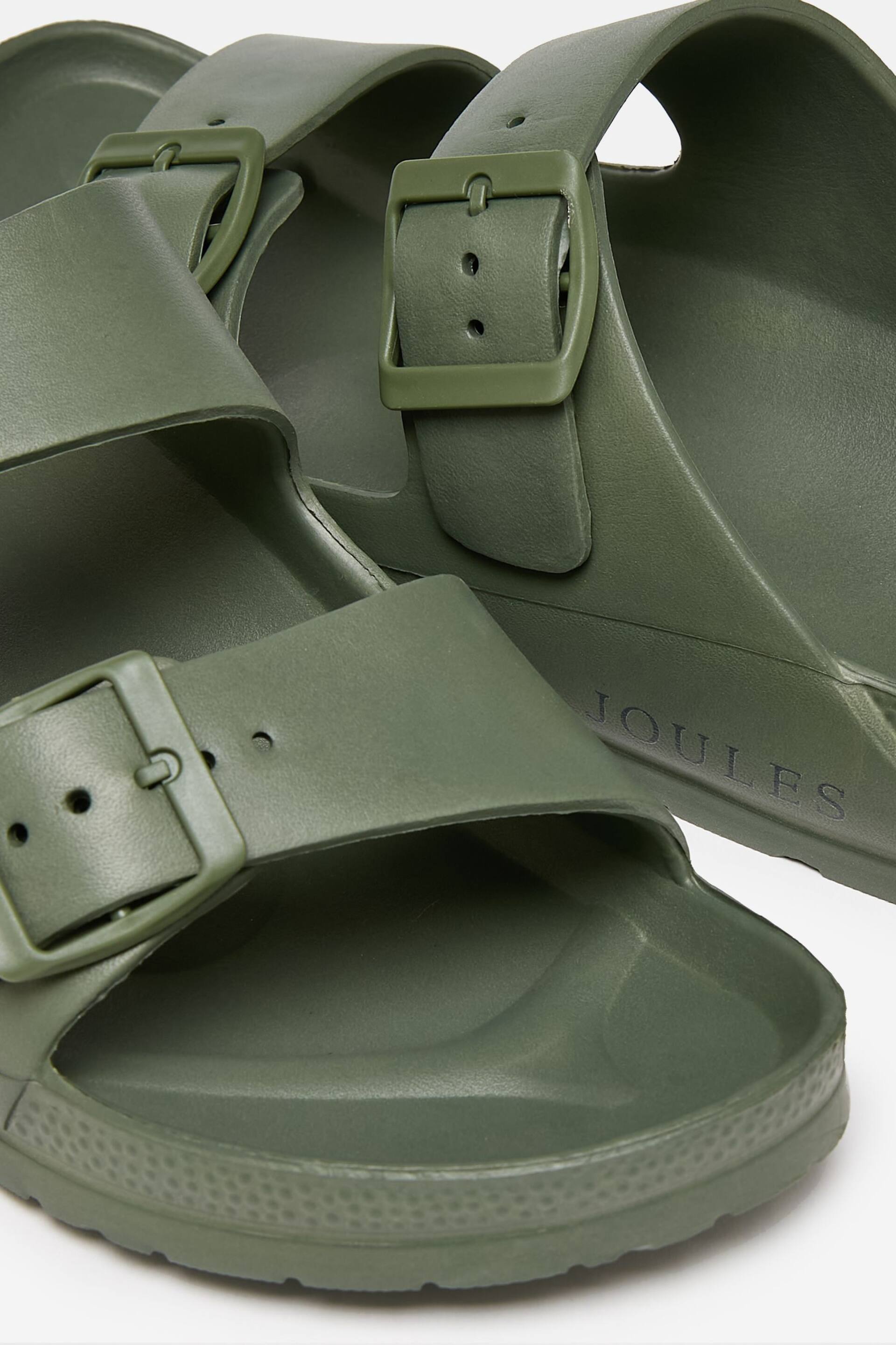 Joules Sunseeker Khaki Green EVA Rubber Sliders - Image 4 of 5