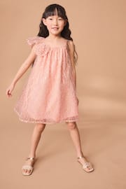 Pink Floral Sequin One Shoulder Party Dress (3-16yrs) - Image 2 of 8