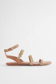 Tan Brown Regular/Wide Fit Forever Comfort® Studded Detail Sandals - Image 2 of 6
