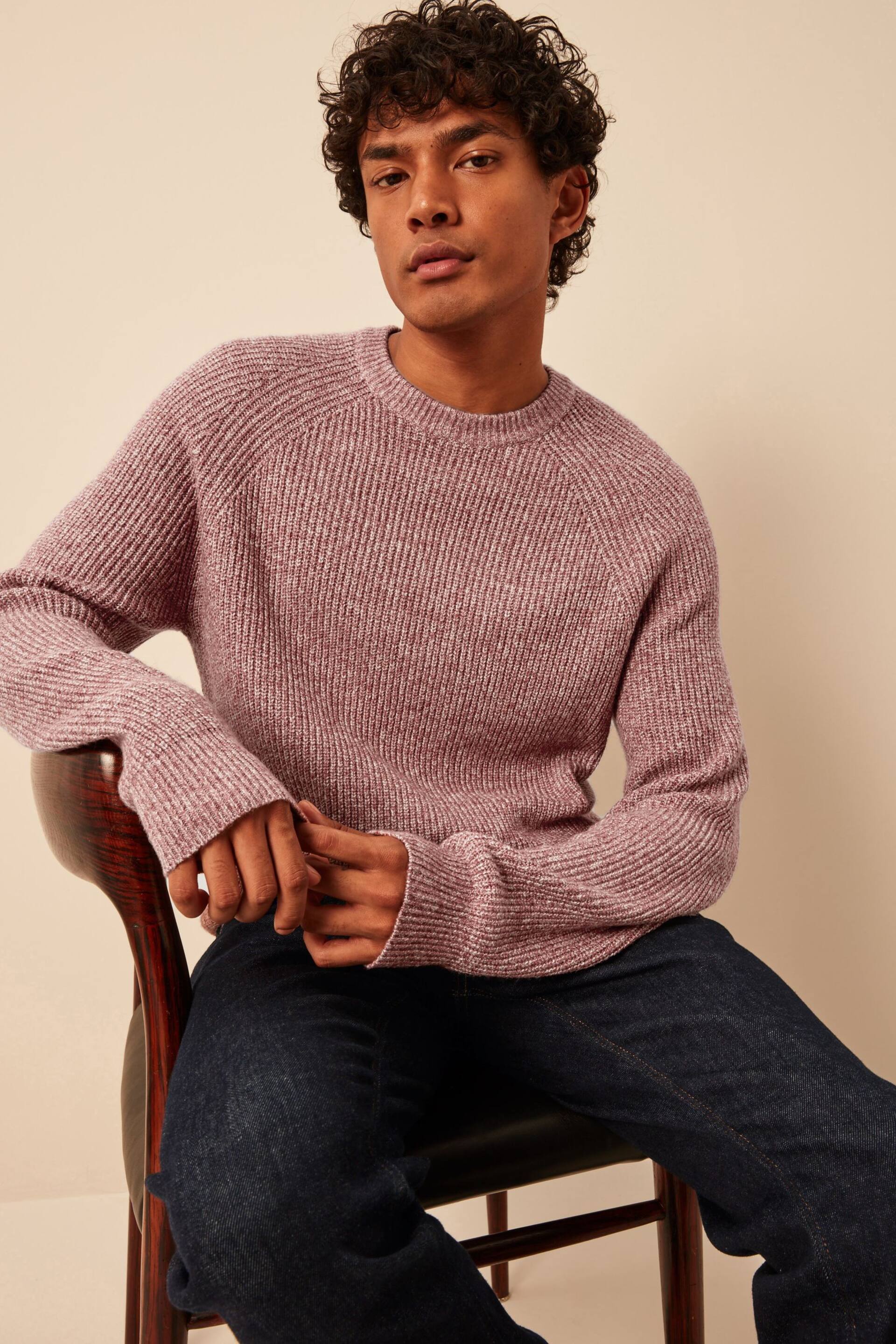 Red Regular Cosy Rib Knitted Jumper - Image 5 of 10