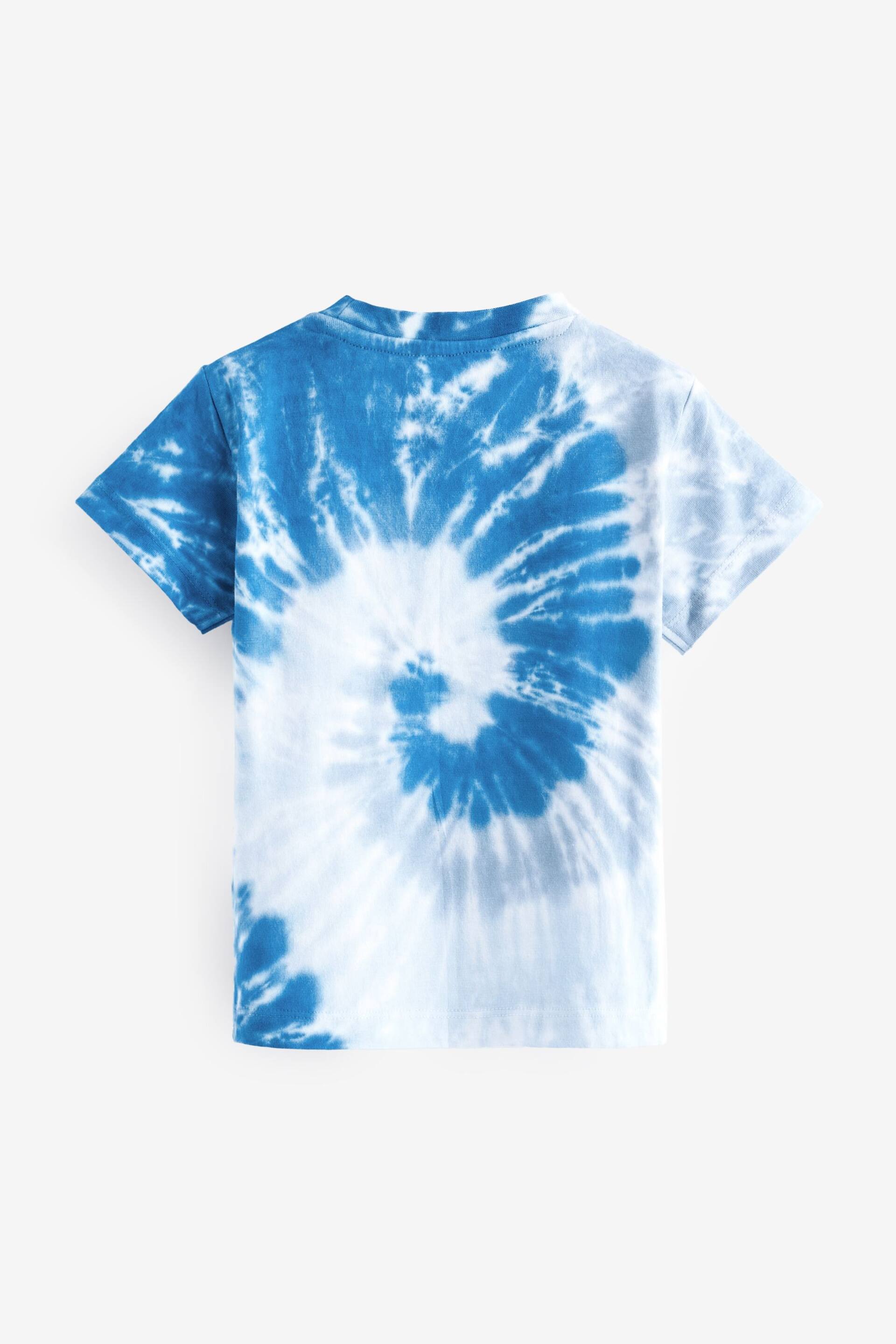 Blue Tie Dye Tie Dye Short Sleeve T-Shirt (3mths-7yrs) - Image 2 of 3