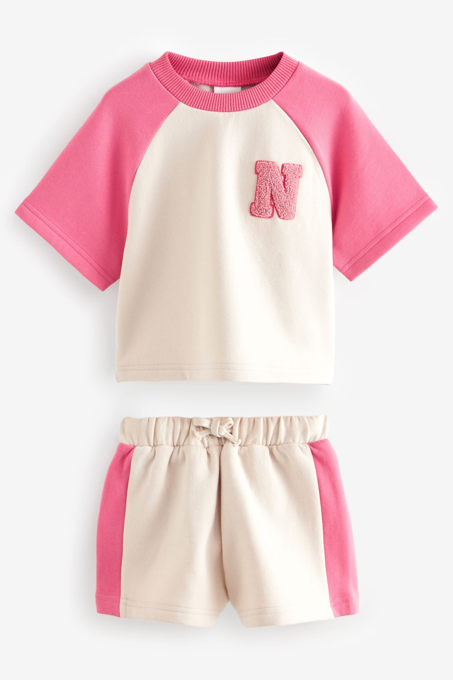 Pink T-Shirt And Shorts Set (3mths-7yrs) - Image 1 of 4