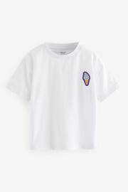 White/Grey/Blue/Orange Short Sleeve T-Shirt Set 4 Pack (3mths-7yrs) - Image 4 of 7