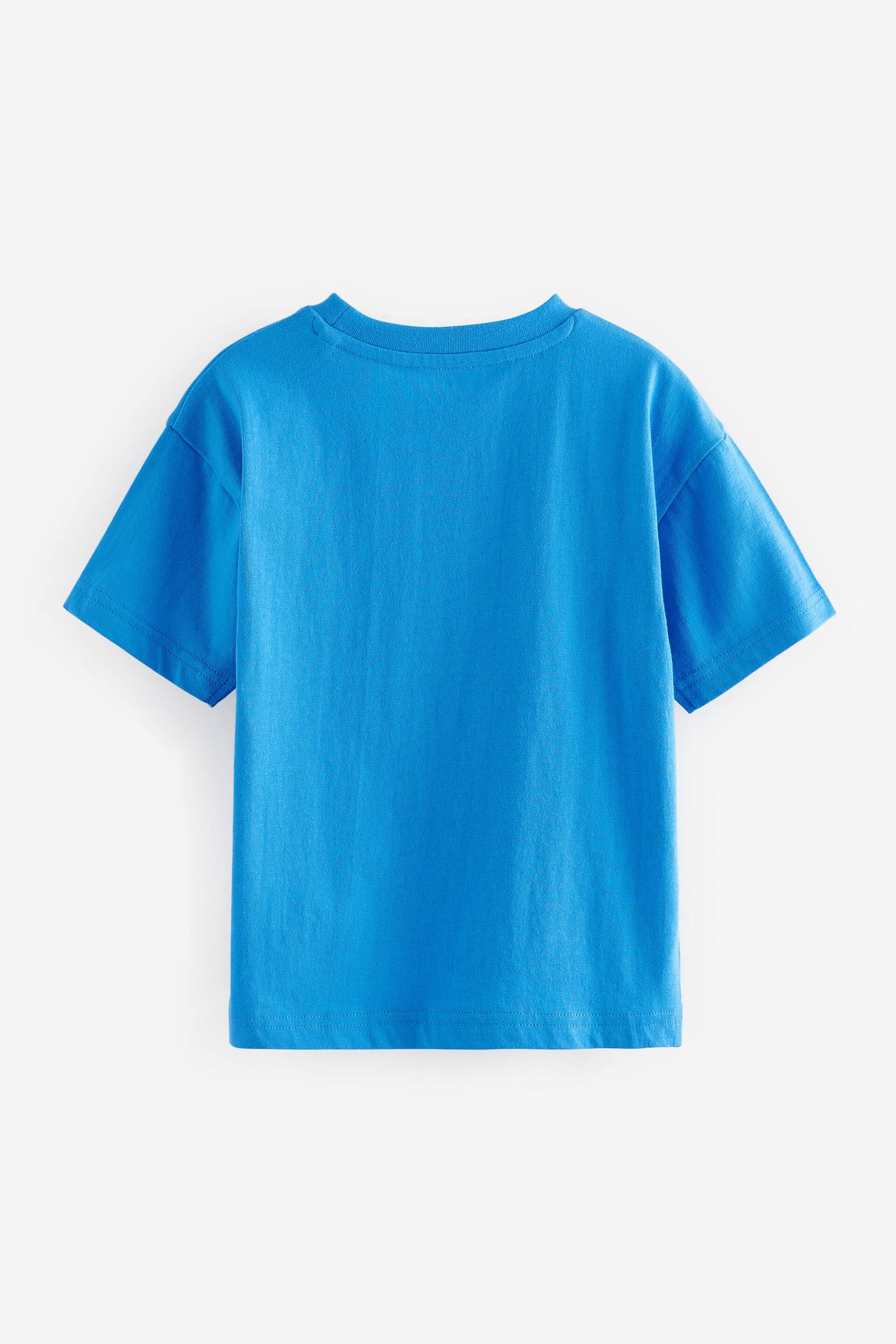 White/Grey/Blue/Orange Short Sleeve T-Shirt Set 4 Pack (3mths-7yrs) - Image 6 of 7