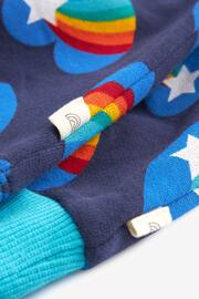 Little Bird by Jools Oliver Blue Rainbow Heart Sweat Top and Short Set - Image 6 of 7