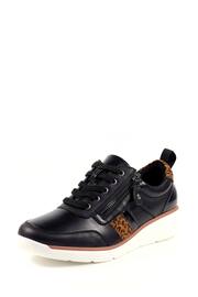 Lunar Rome Faux Leather Black Trainers - Image 2 of 8