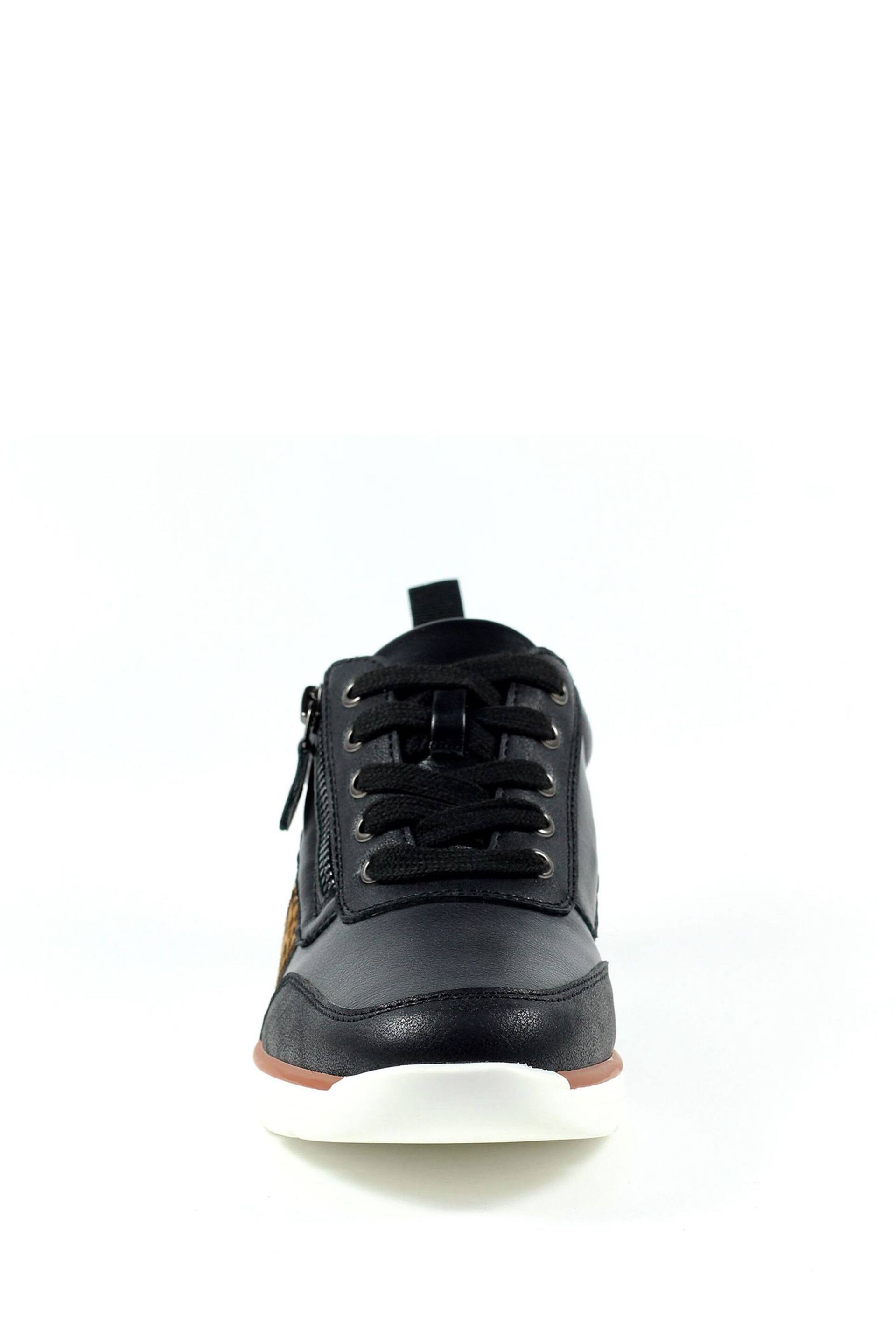 Lunar Rome Faux Leather Black Trainers - Image 5 of 8