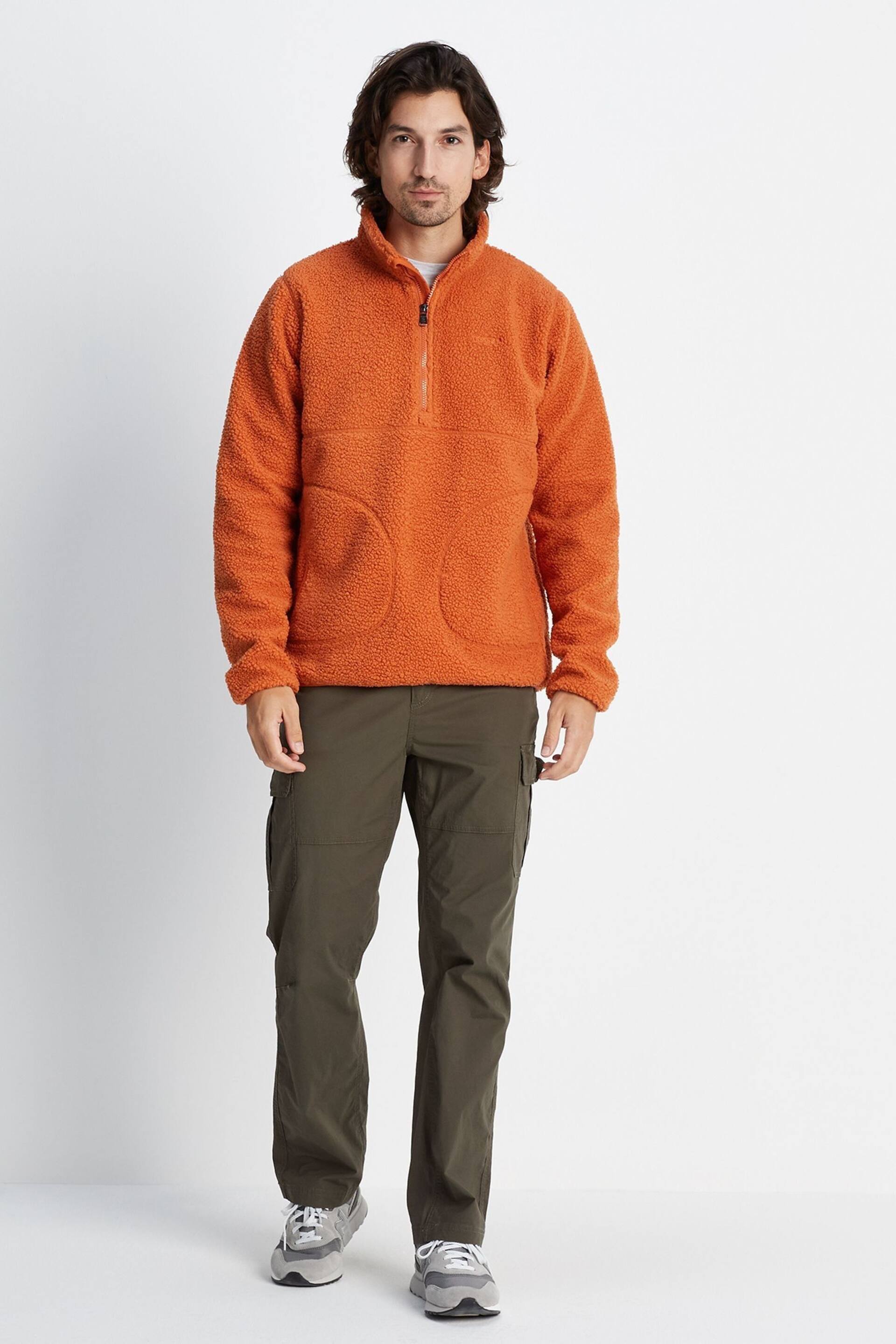 Tog 24 Orange Adams Sherpa Zip Neck Fleece - Image 4 of 9