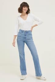 FatFace Blue Fly Flare Jeans - Image 3 of 6