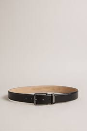 Ted Baker Black Wizerd Double Keeper Leather Belt - Image 1 of 3
