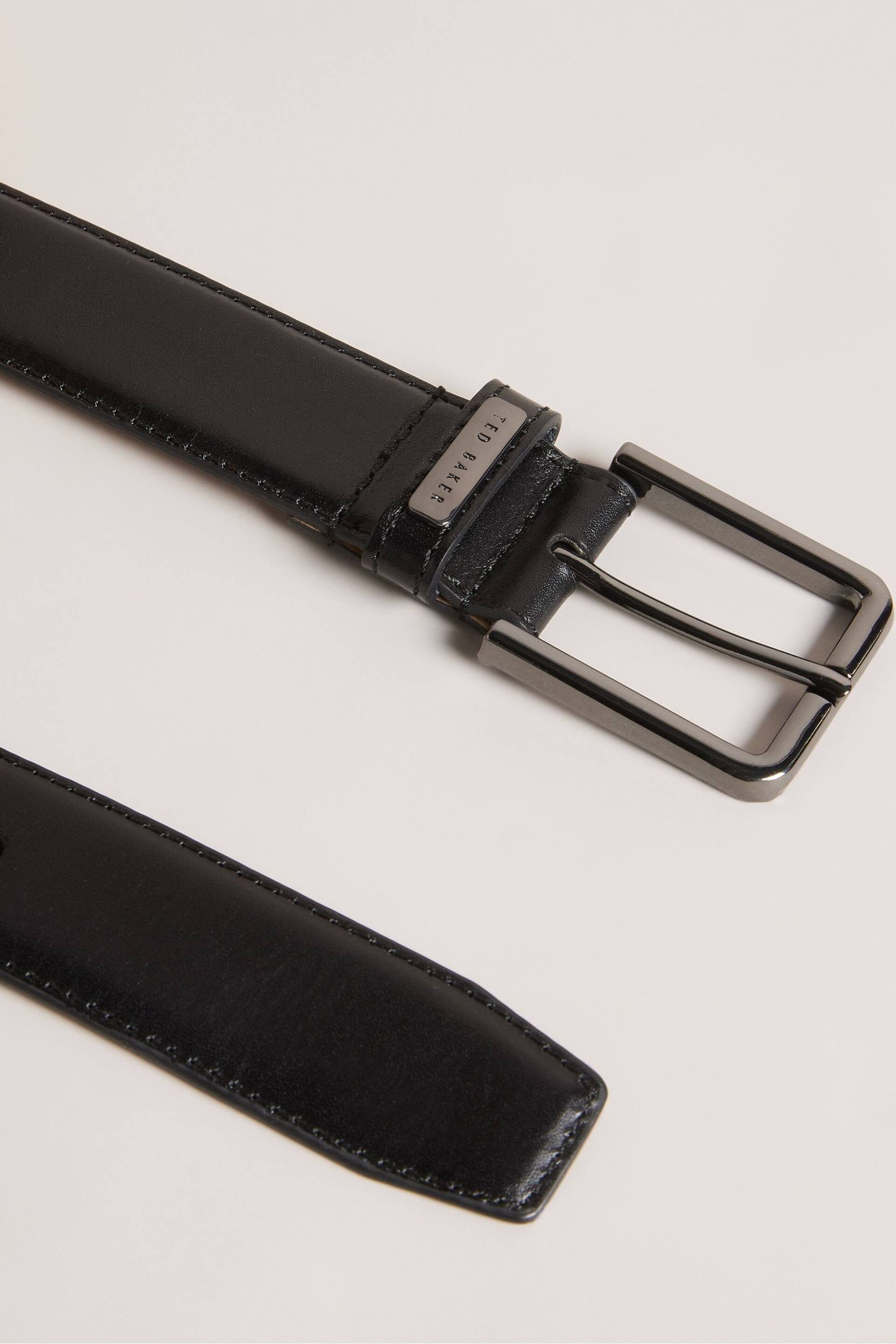 Ted Baker Black Wizerd Double Keeper Leather Belt - Image 2 of 3