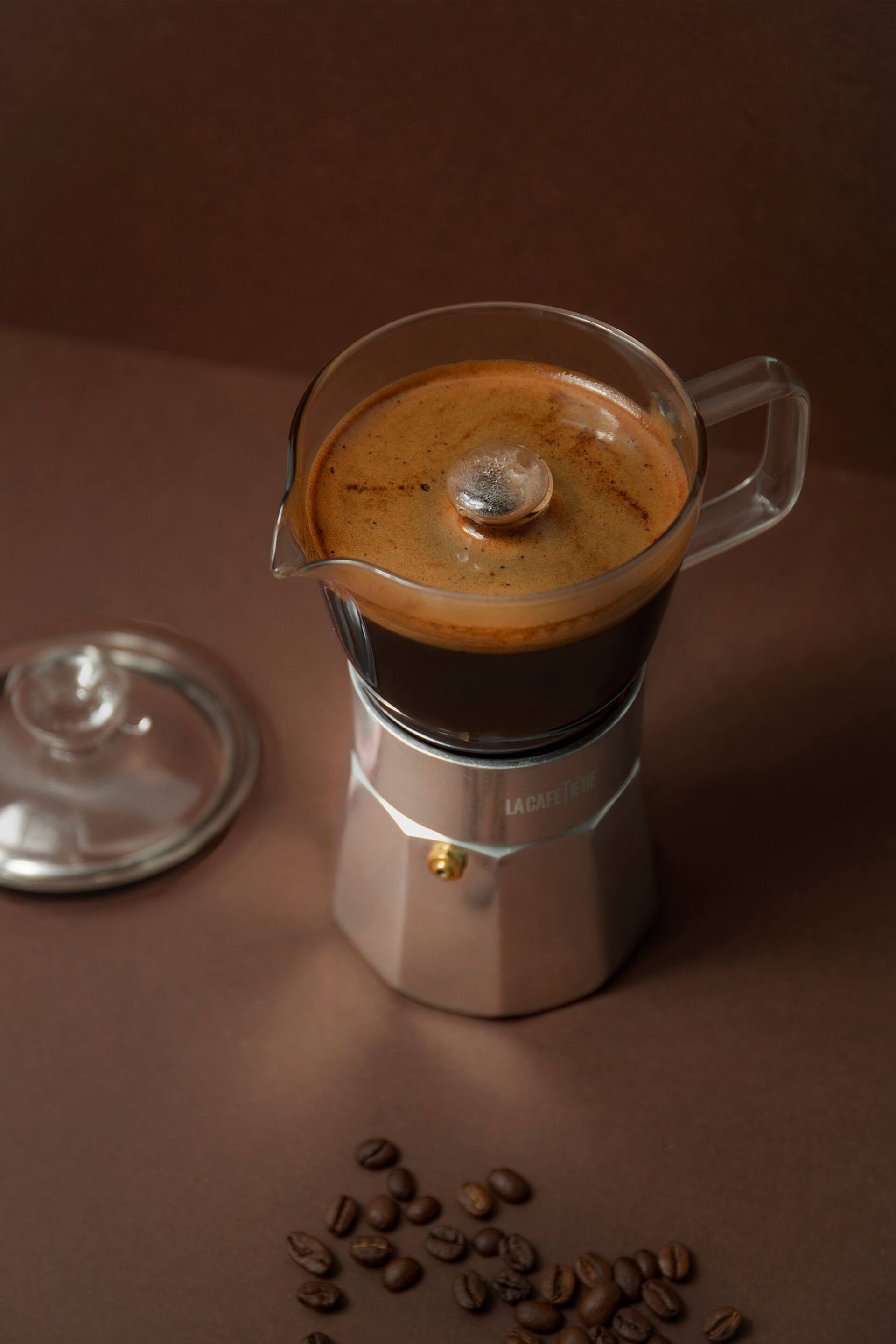 La Cafetière Silver 6 Cup Glass Espresso Maker - Image 2 of 3