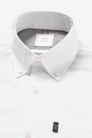 White Regular Fit Easy Iron Button Down Oxford Shirt - Image 4 of 5