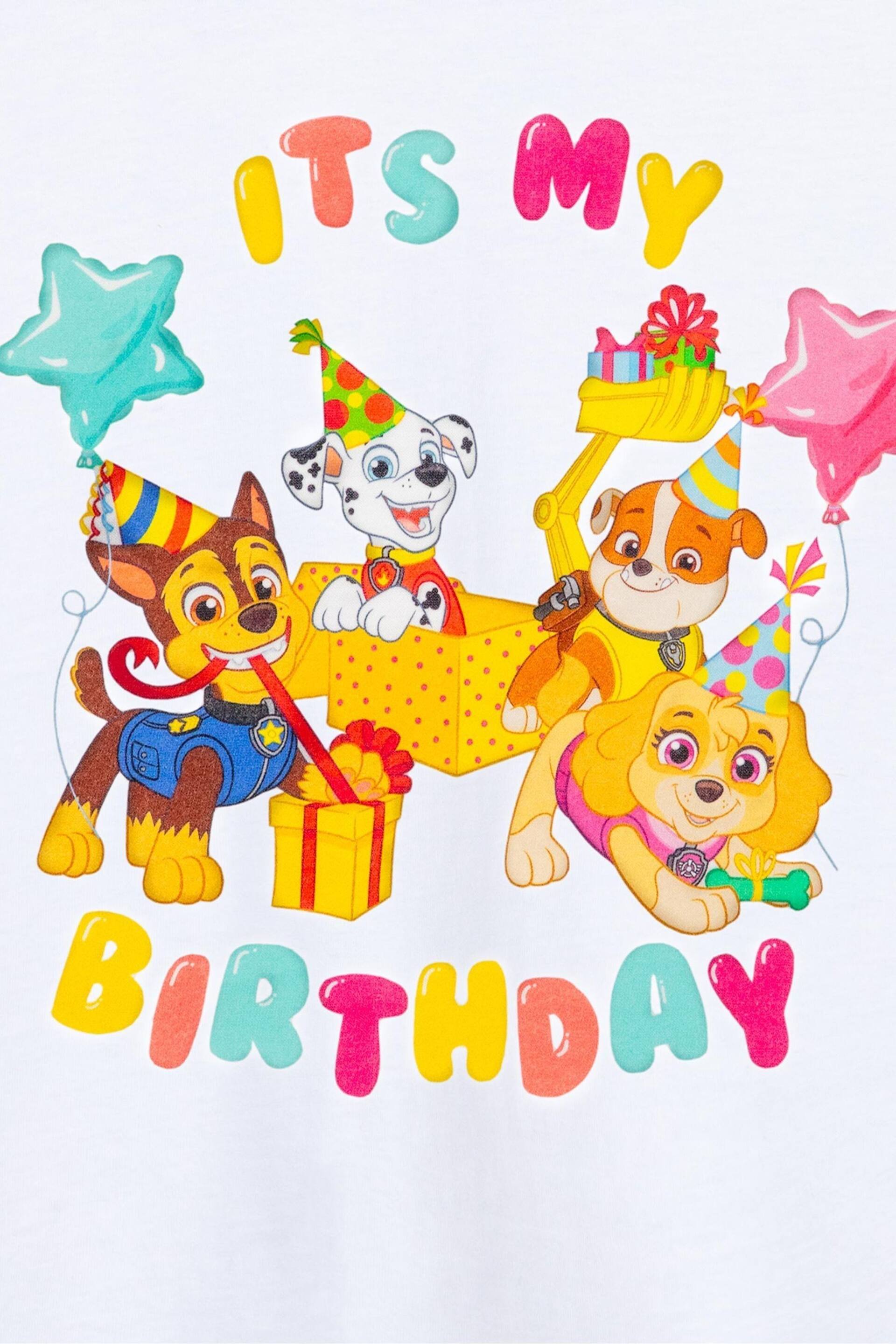 Vanilla Underground White Paw Patrol Kids Licensed Birthday T-Shirt - Image 2 of 5