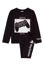 Vanilla Underground Black Playstation Boys Licensed Long Leg Pyjamas Set - Image 1 of 5