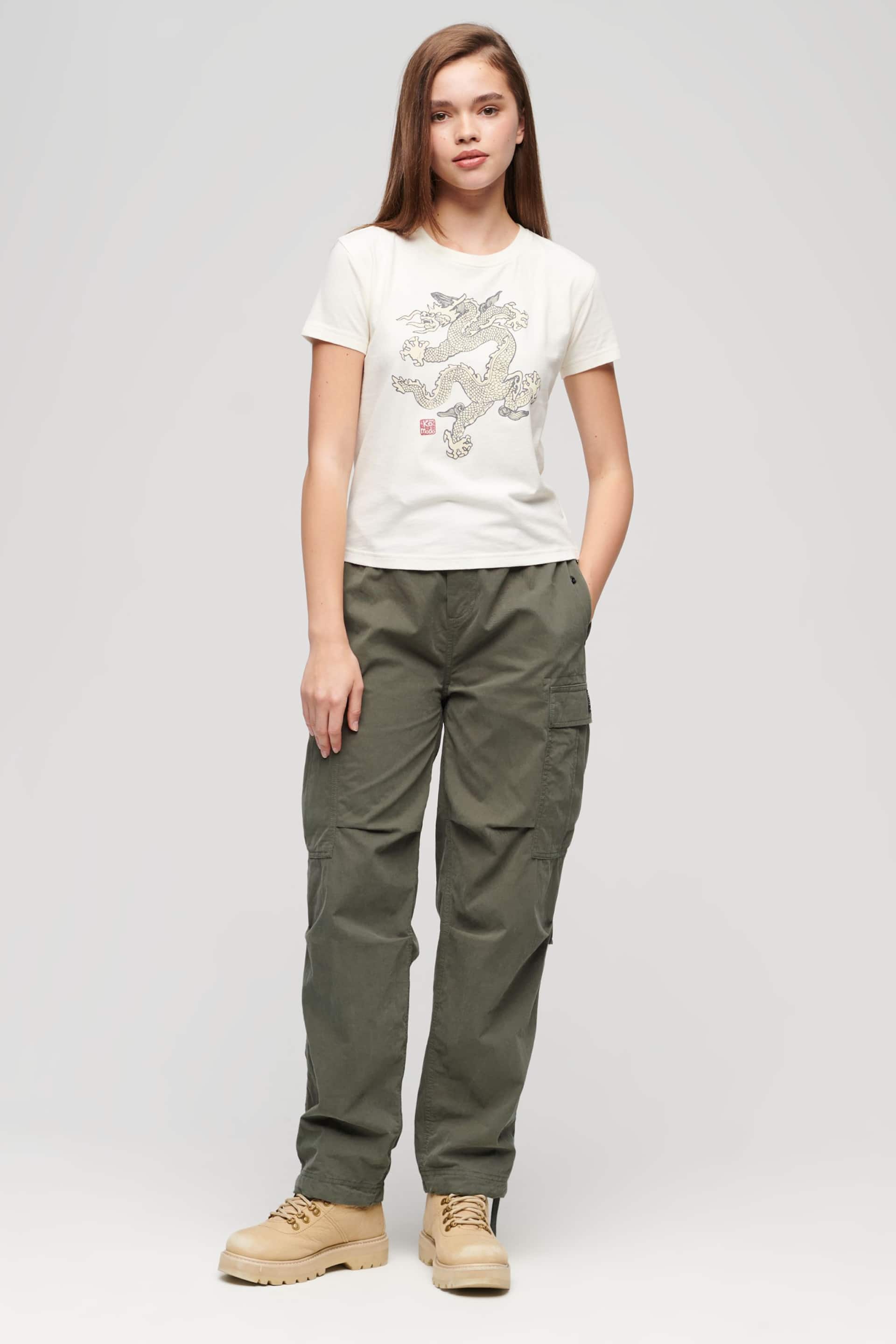 Superdry Green Parachute Grip Trousers - Image 3 of 3