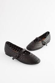 Black Forever Comfort® Lasercut Mary Jane Shoes - Image 1 of 5