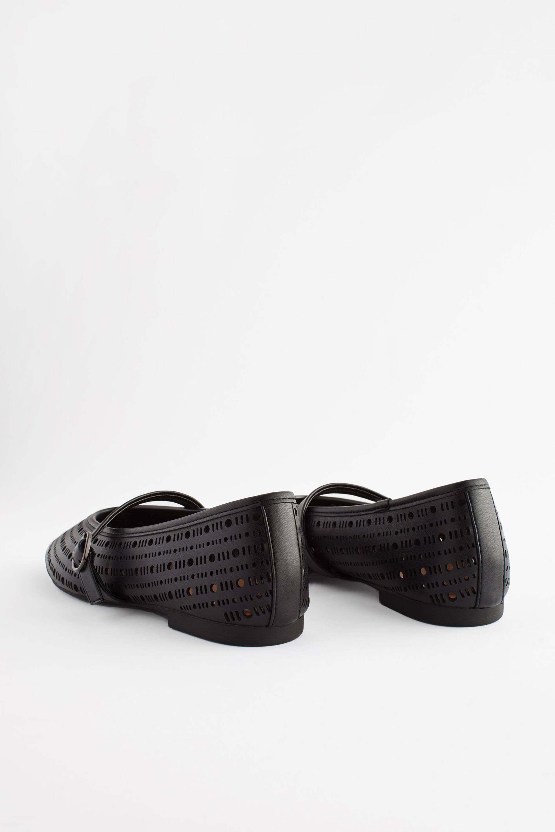 Black Forever Comfort® Lasercut Mary Jane Shoes - Image 5 of 5