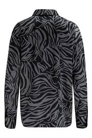 Pour Moi Black Rena Satin Oversized Long Sleeve Shirt - Image 4 of 4