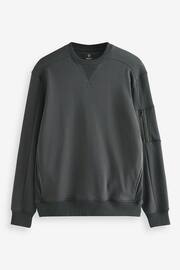 Slate Grey Utility Crew Sweatshirt - Image 7 of 9