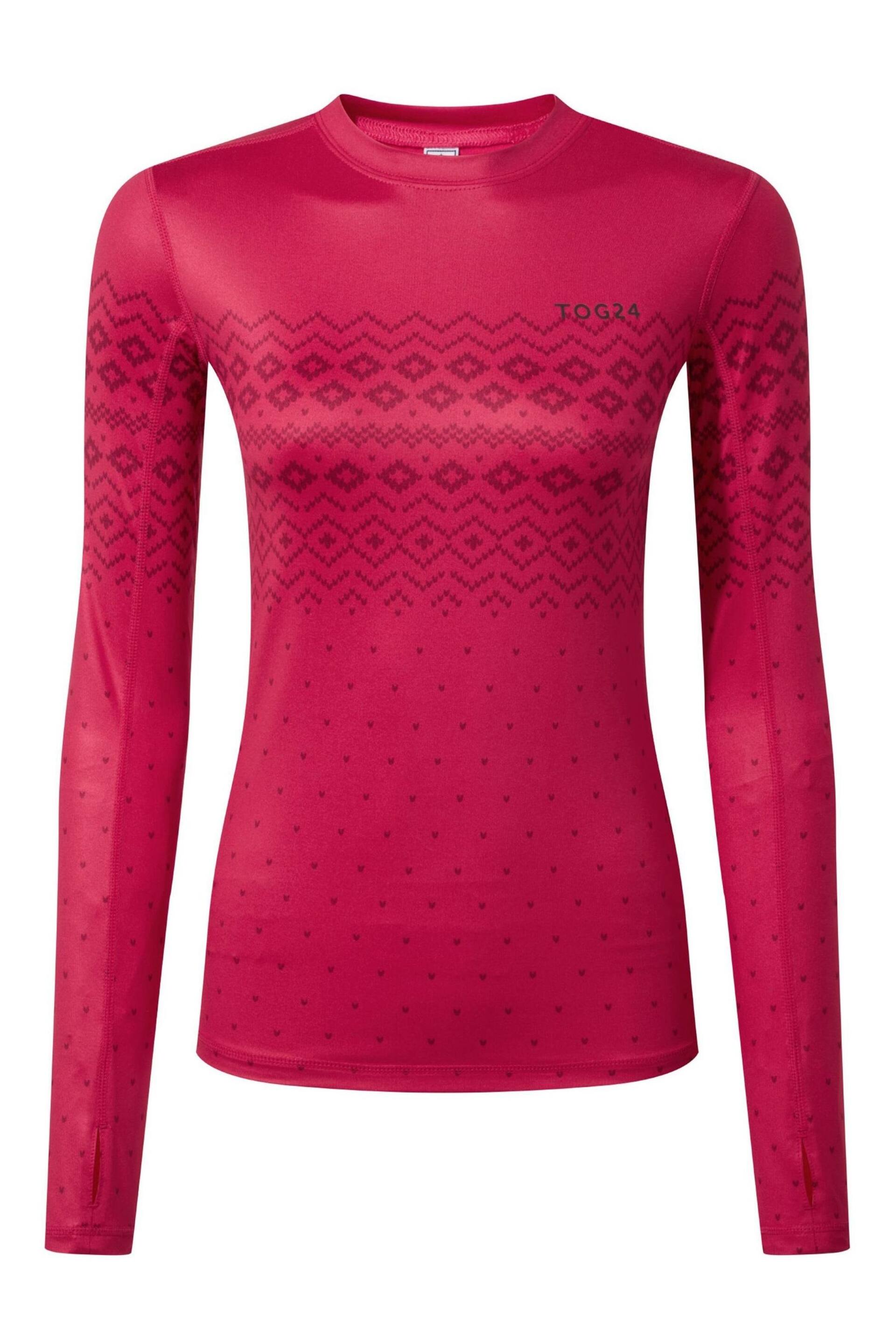 Tog 24 Pink Snowdon Thermal Zip Neck T-Shirt - Image 7 of 8