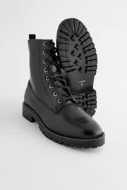 Black Extra Wide Fit Forever Comfort® Leather Lace-Up Boots - Image 3 of 5