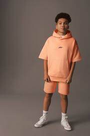 Orange Short Sleeve Hoodie and Shorts Set (3-16yrs) - Image 1 of 6