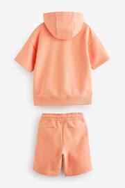 Orange Short Sleeve Hoodie and Shorts Set (3-16yrs) - Image 5 of 6