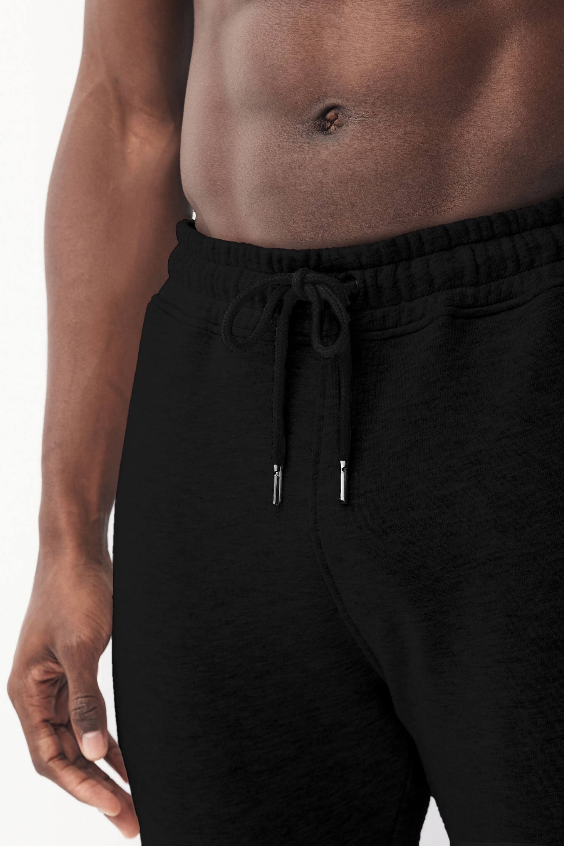 Black Skinny Fit Cotton Blend Cuffed Joggers - Image 4 of 7