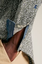 Joules Invitation Green Floral Cotton Shirt - Image 5 of 7