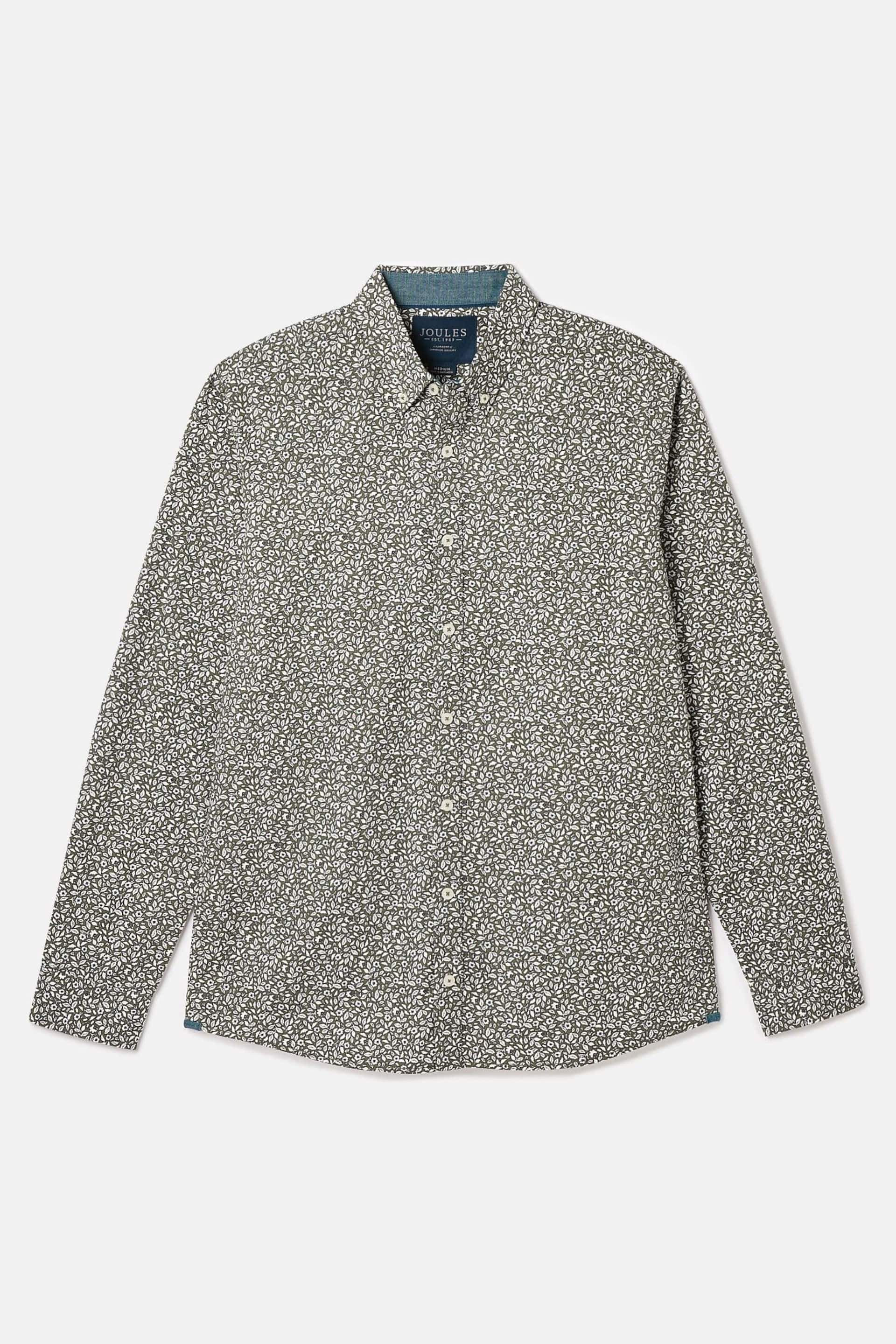 Joules Invitation Green Floral Cotton Shirt - Image 7 of 7