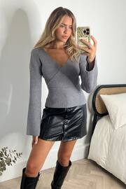 Style Cheat Grey Kallie Knitted Jumper - Image 1 of 4
