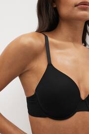 Black Pad Full Cup Cotton Blend Bra - Image 3 of 5