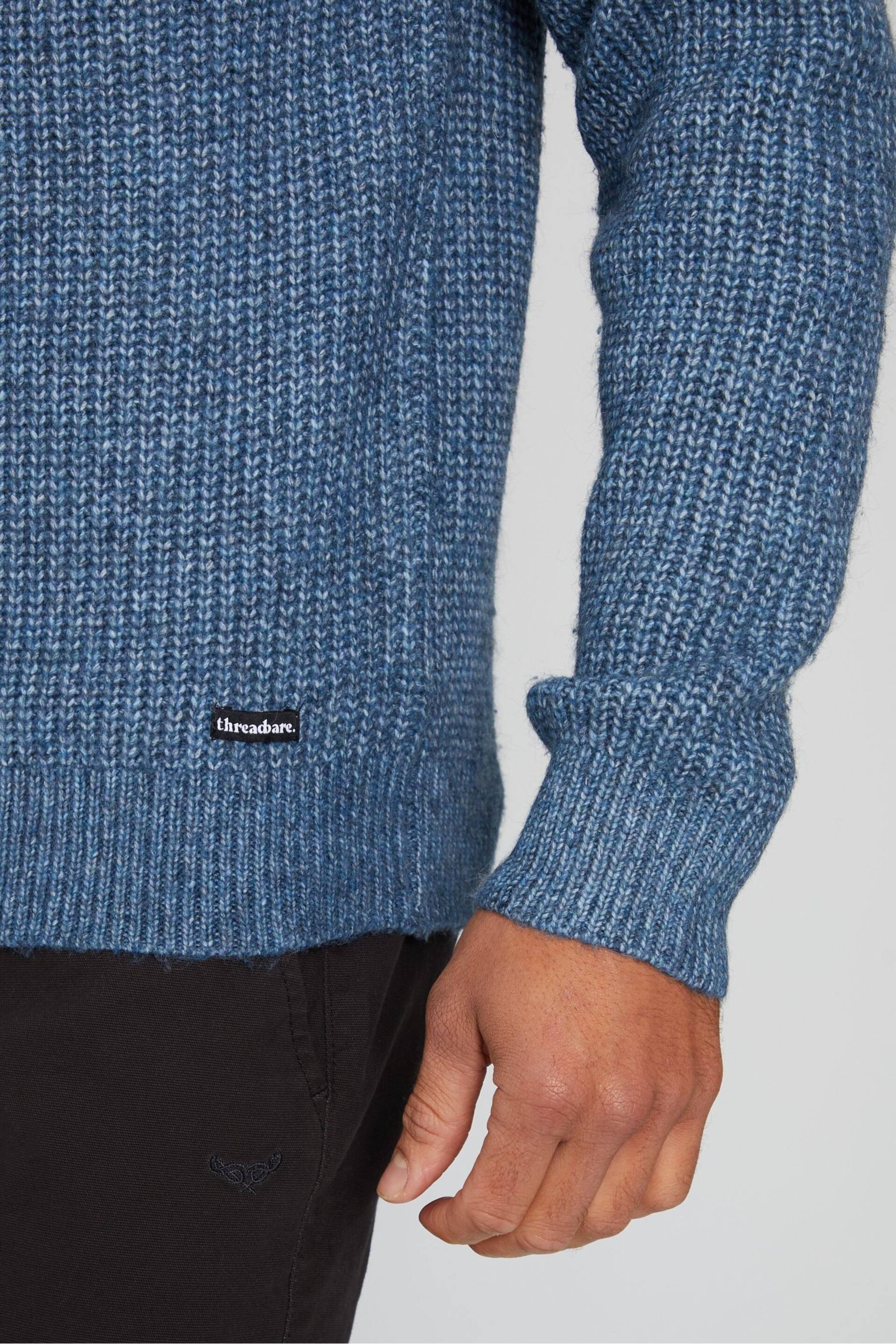 Threadbare Blue Crew Neck Knitted Jumper - Image 4 of 4