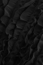 Black Ruffle Cable Long Sleeve Jumper - Image 6 of 6