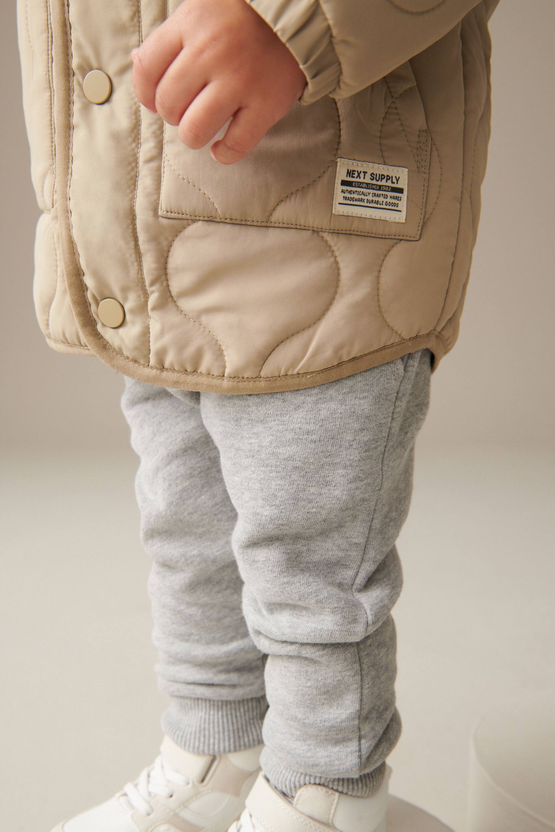 Neutral Quilted Jacket (3mths-7yrs) - Image 5 of 10