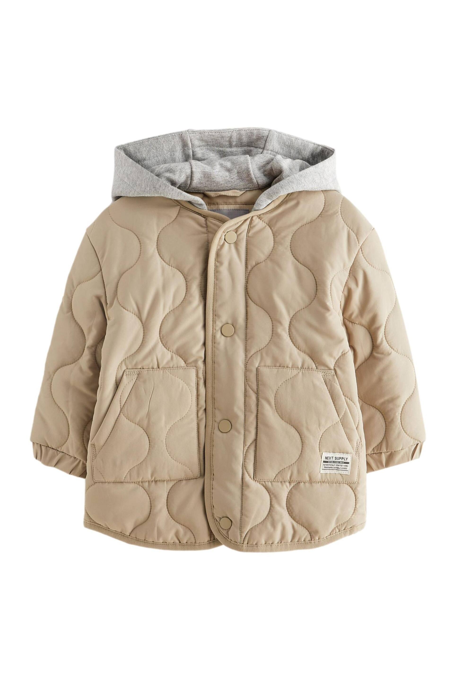 Neutral Quilted Jacket (3mths-7yrs) - Image 6 of 10