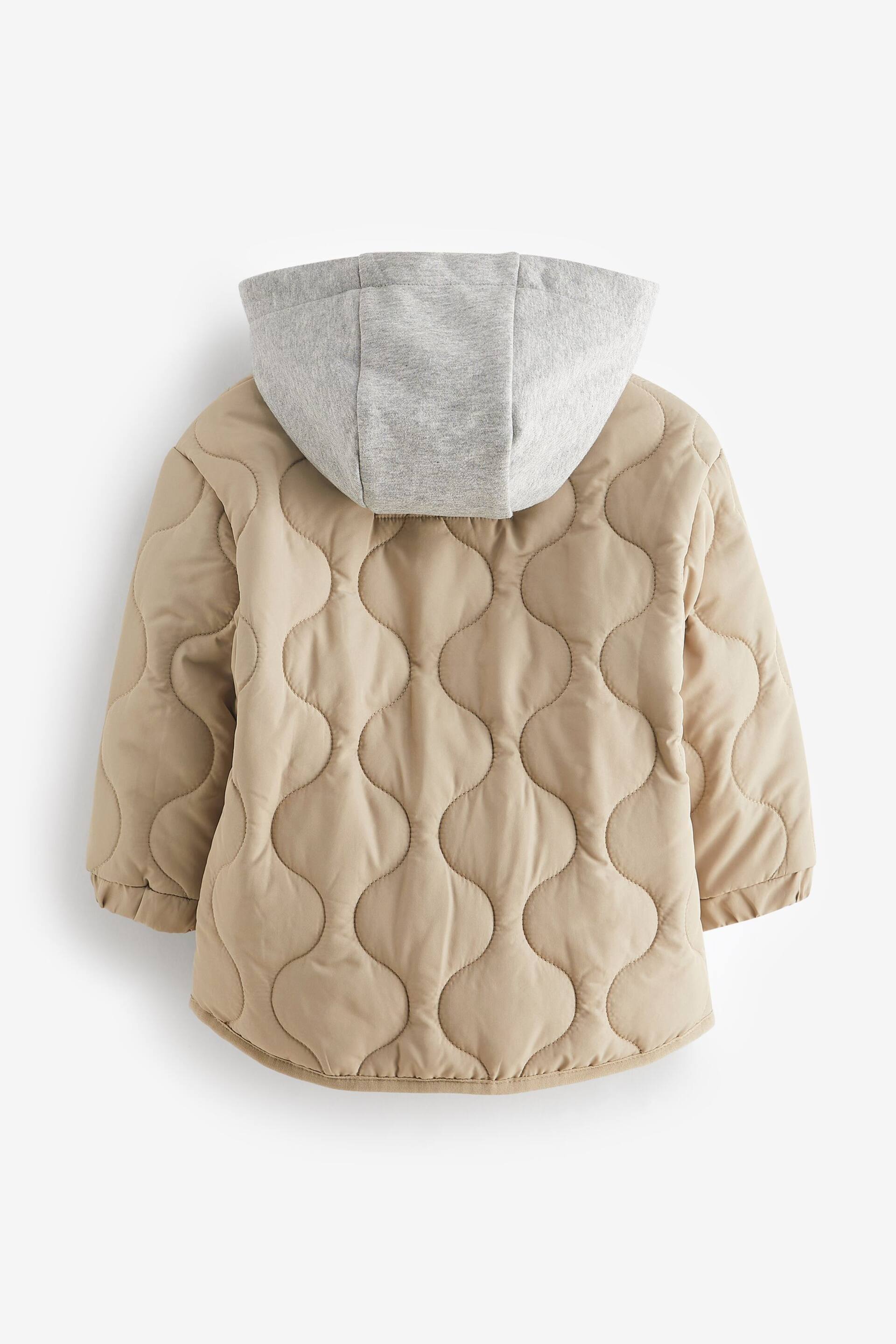 Neutral Quilted Jacket (3mths-7yrs) - Image 8 of 10