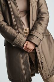 Fawn Brown Longline Shower Resistant Cotton Blend Padded Parka - Image 5 of 12