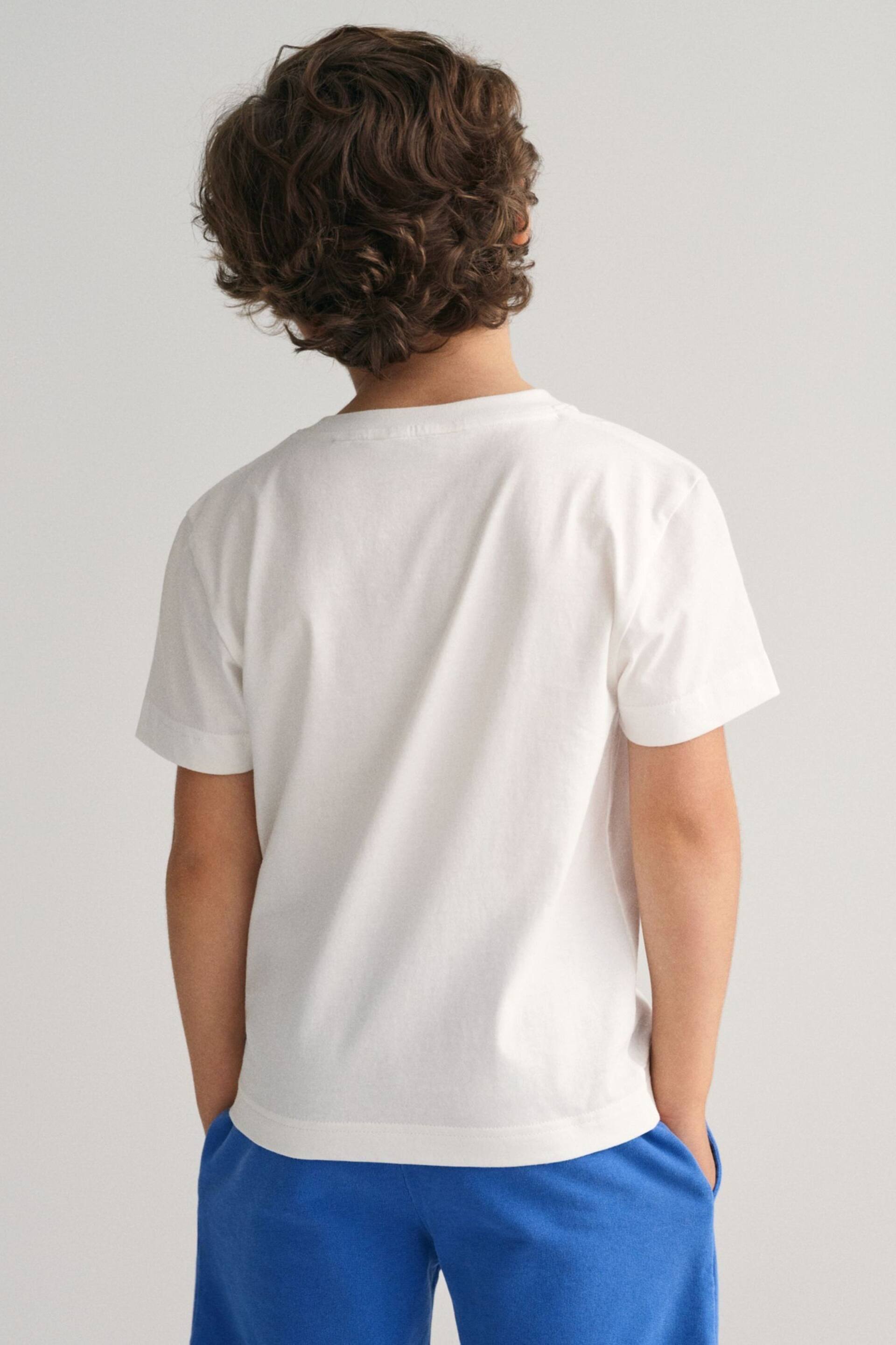 GANT Boys Resort White T-Shirt - Image 2 of 4