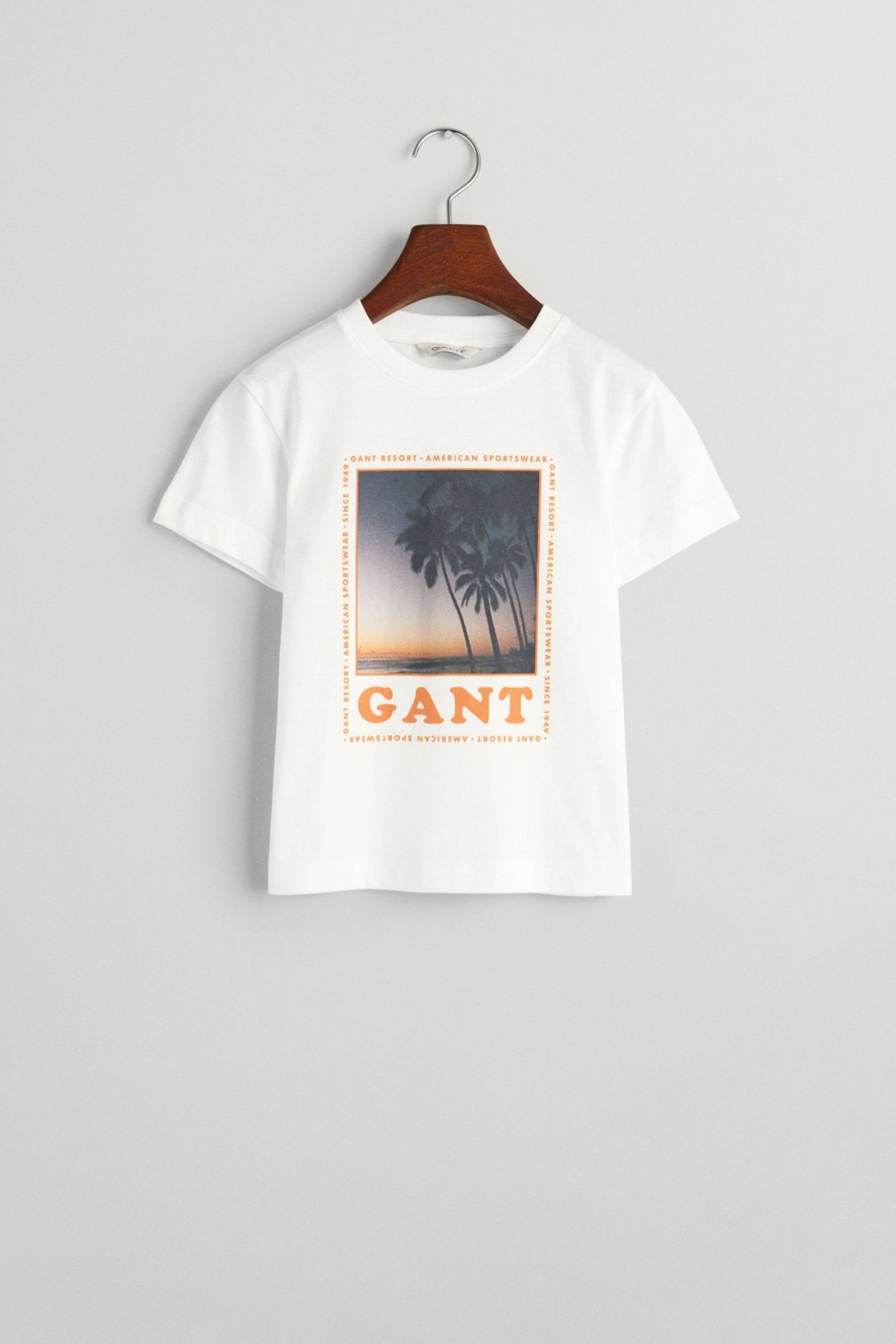 GANT Boys Resort White T-Shirt - Image 4 of 4