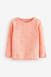 Orange Ribbed Long Sleeve Tops 5 Pack (3mths-7yrs) - Image 6 of 8