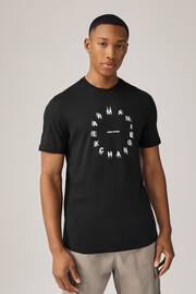 Armani Exchange Circle Logo Black T-Shirt - Image 1 of 4