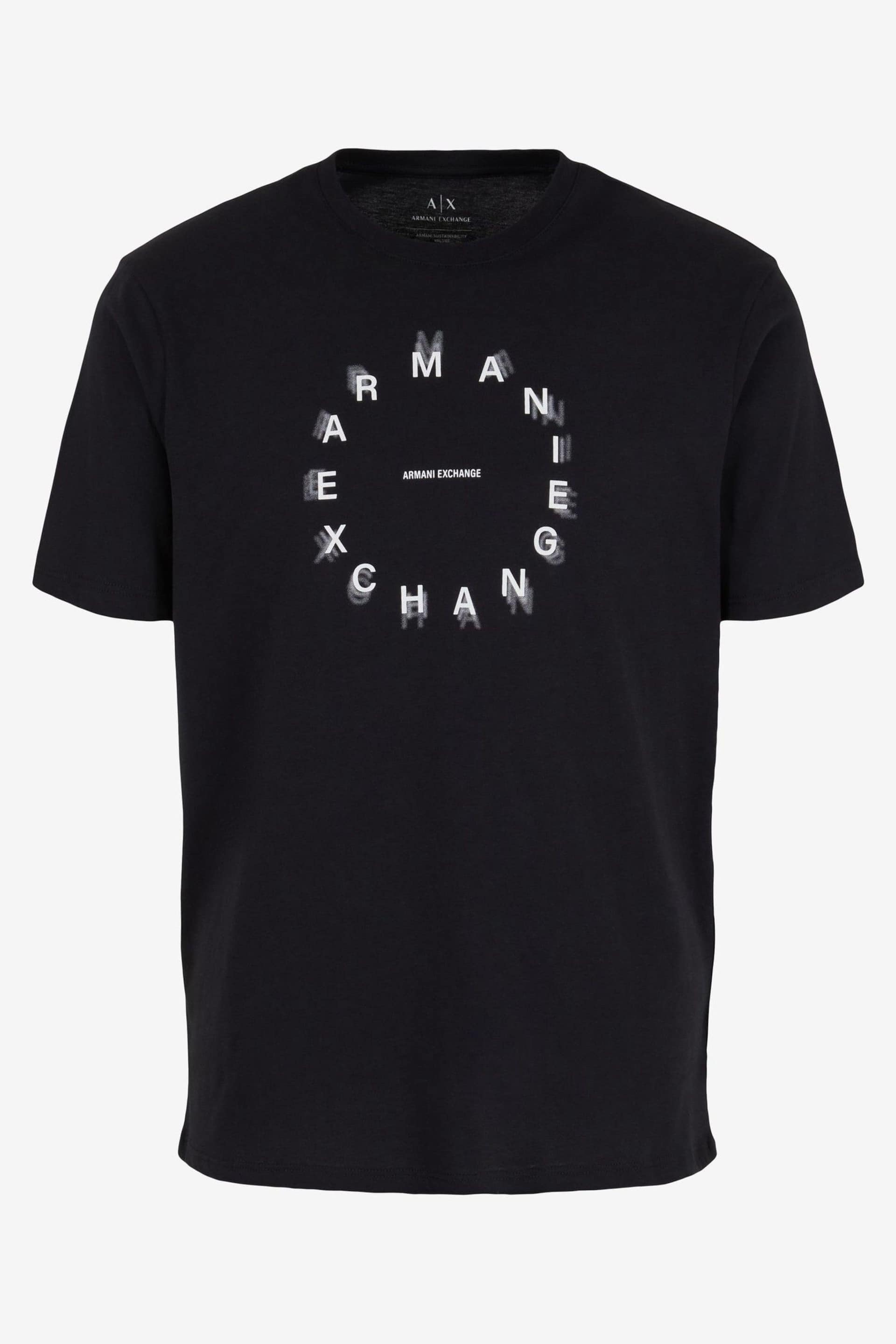 Armani Exchange Circle Logo Black T-Shirt - Image 4 of 4