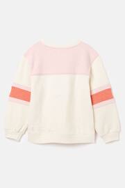 Joules Cara Cream Colourblock Crewneck Sweatshirt - Image 2 of 4
