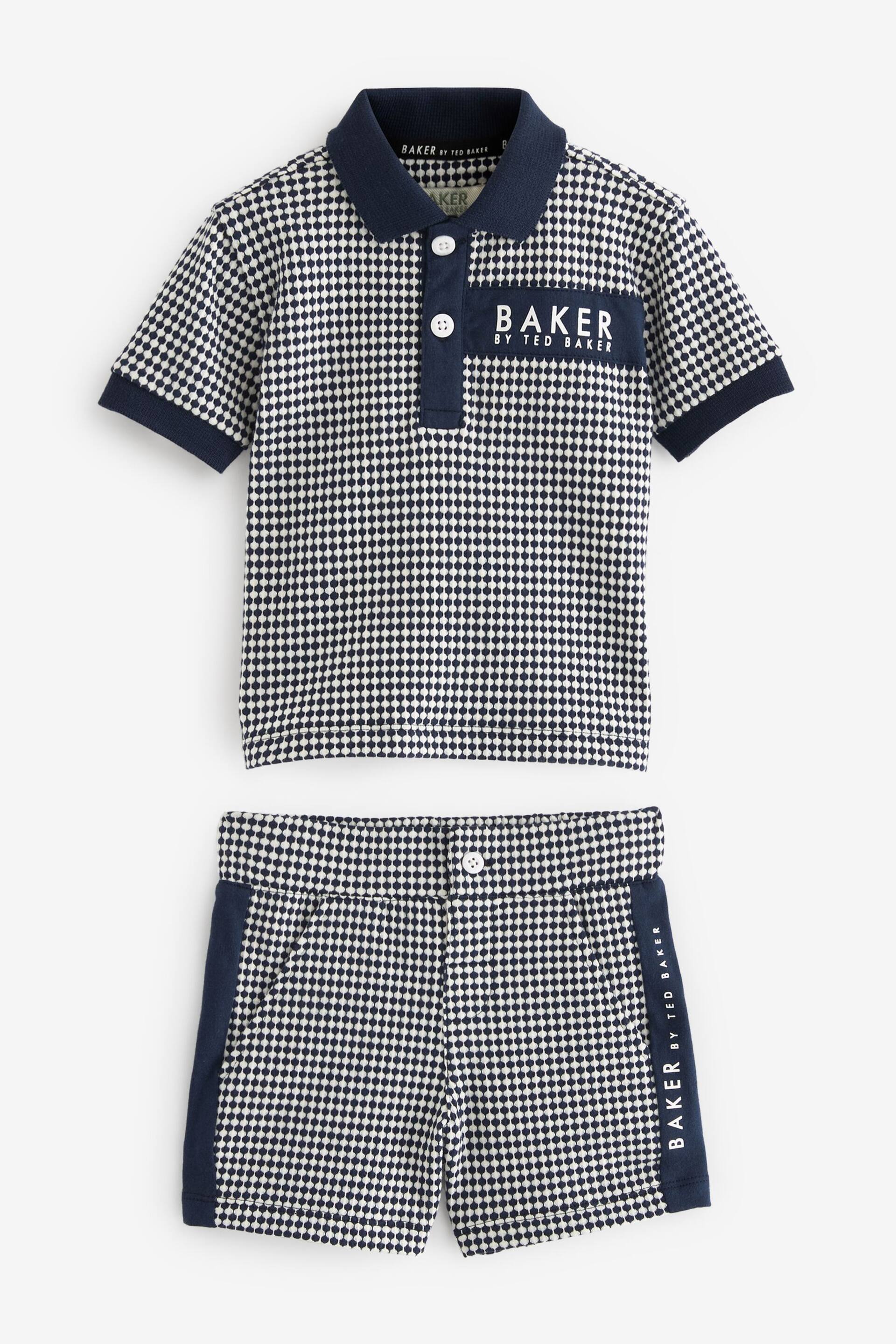 Baker by Ted Baker Textured Polo Shirt and Short Set - Image 7 of 10