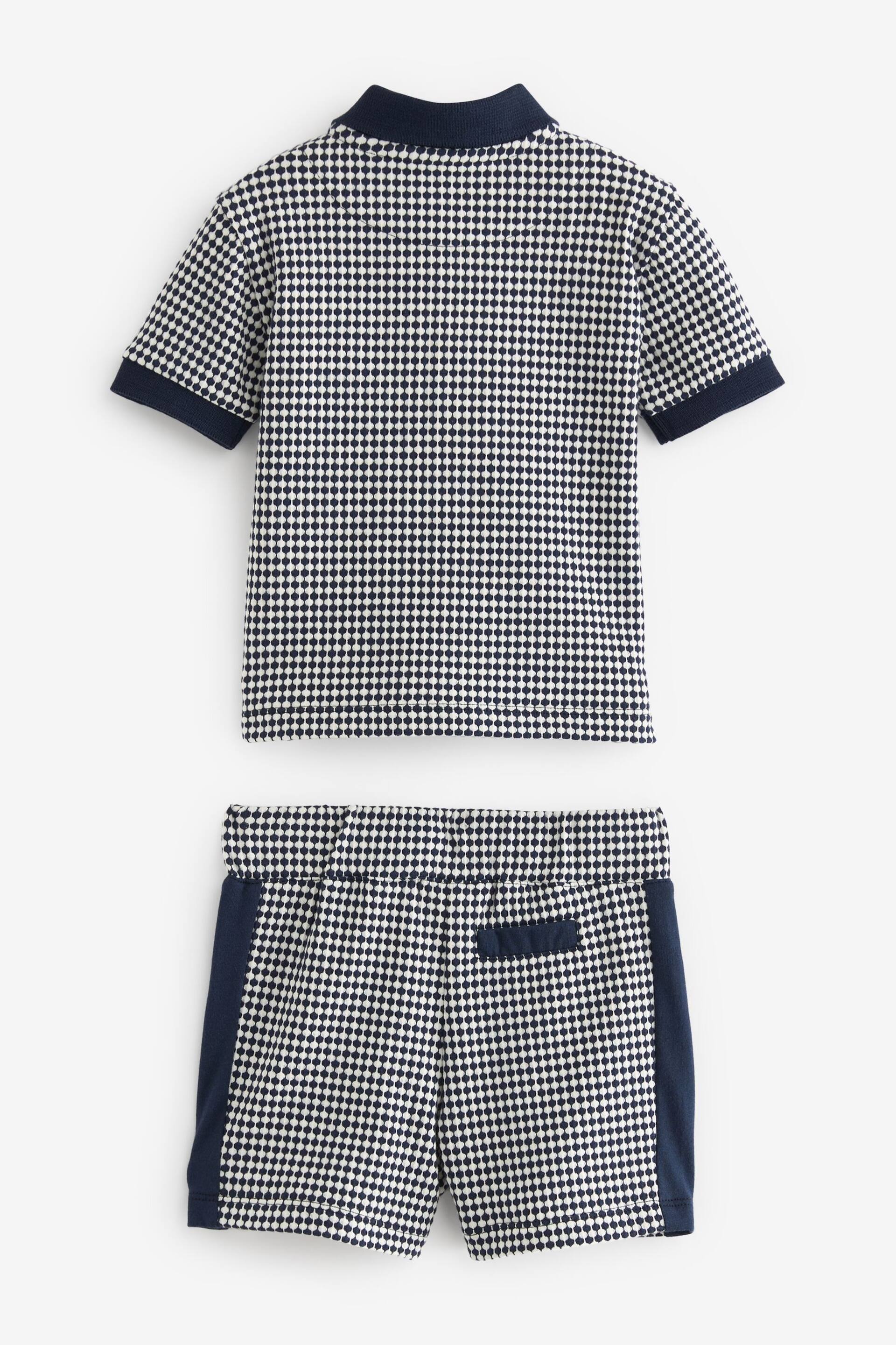 Baker by Ted Baker Textured Polo Shirt and Short Set - Image 8 of 10