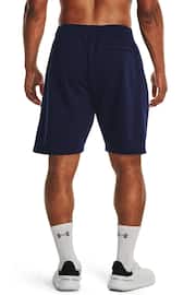 Under Armour Navy Blue/White Rival Fleece Shorts - Image 3 of 6