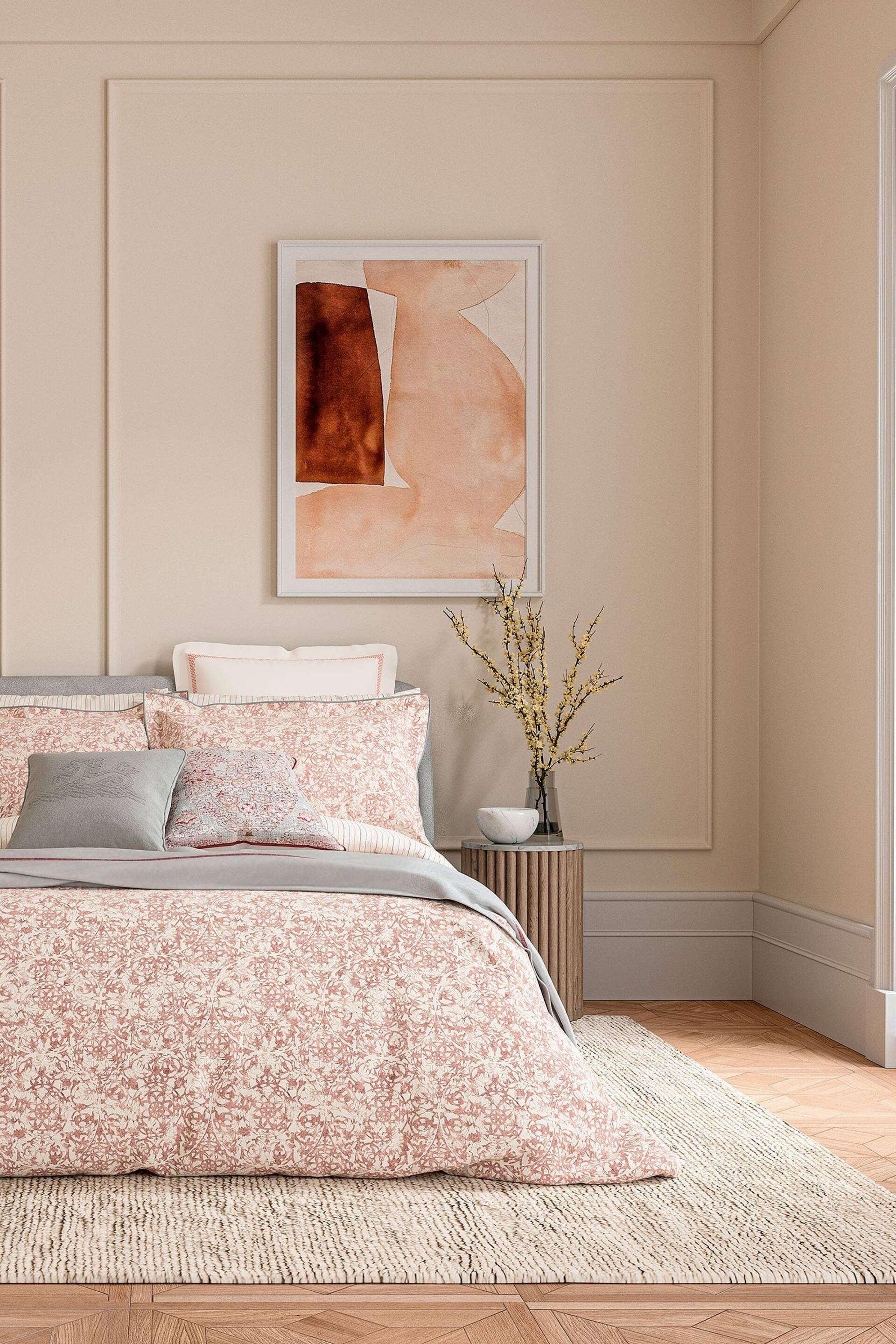 Bedeck of Belfast Coral Celina Duvet Cover and Pillowcase Set - Image 1 of 4