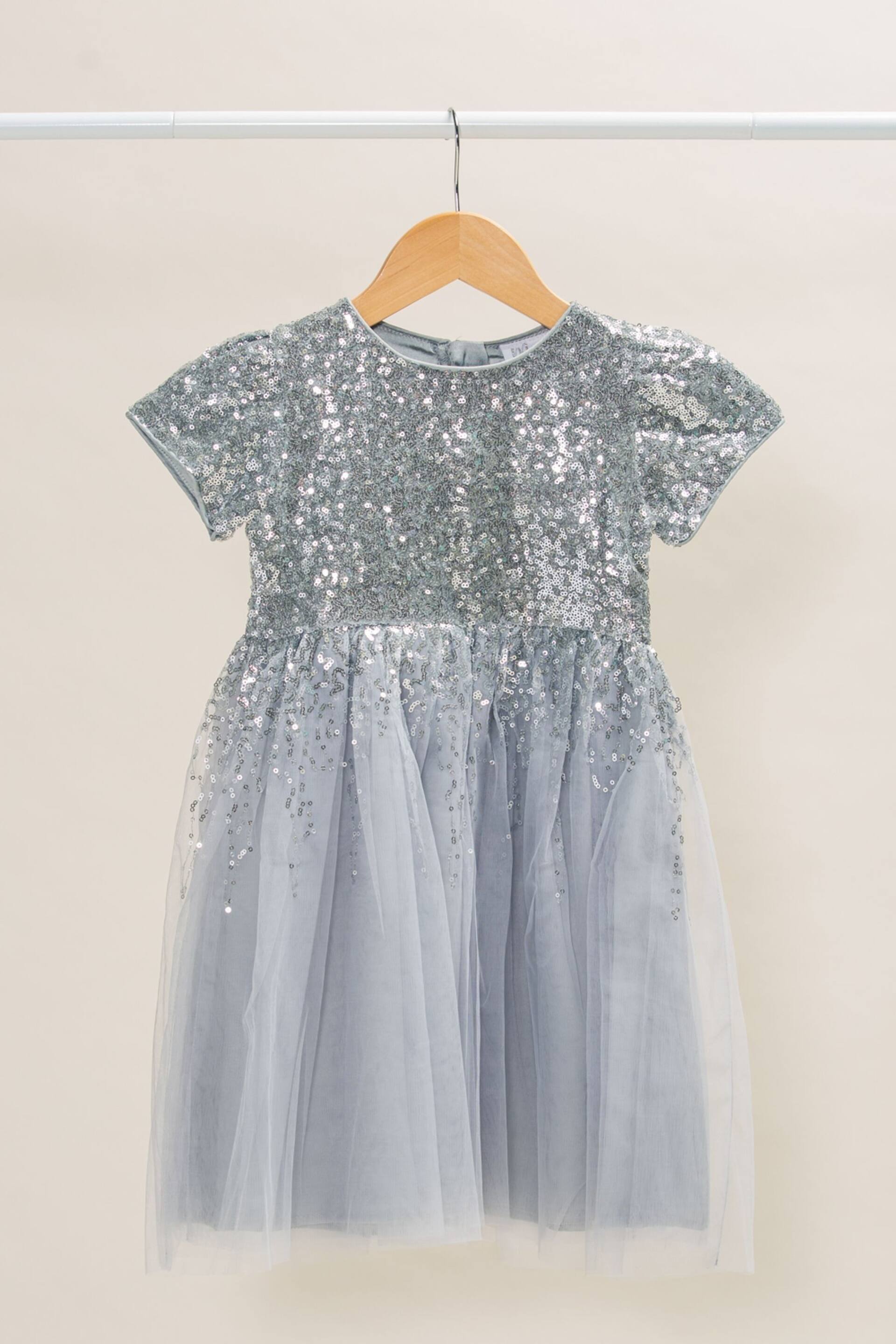 Miss Sequin Top Waterfall Tulle Dress - Image 1 of 3
